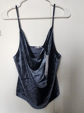 Oak NYC Velvet Cowl Neck Cami Tank SMALL NWT Boho Indie Minimalist